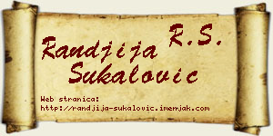 Ranđija Šukalović vizit kartica